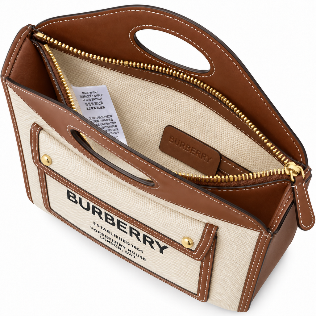 Burberry Horseferry Cutout Handle Tote
