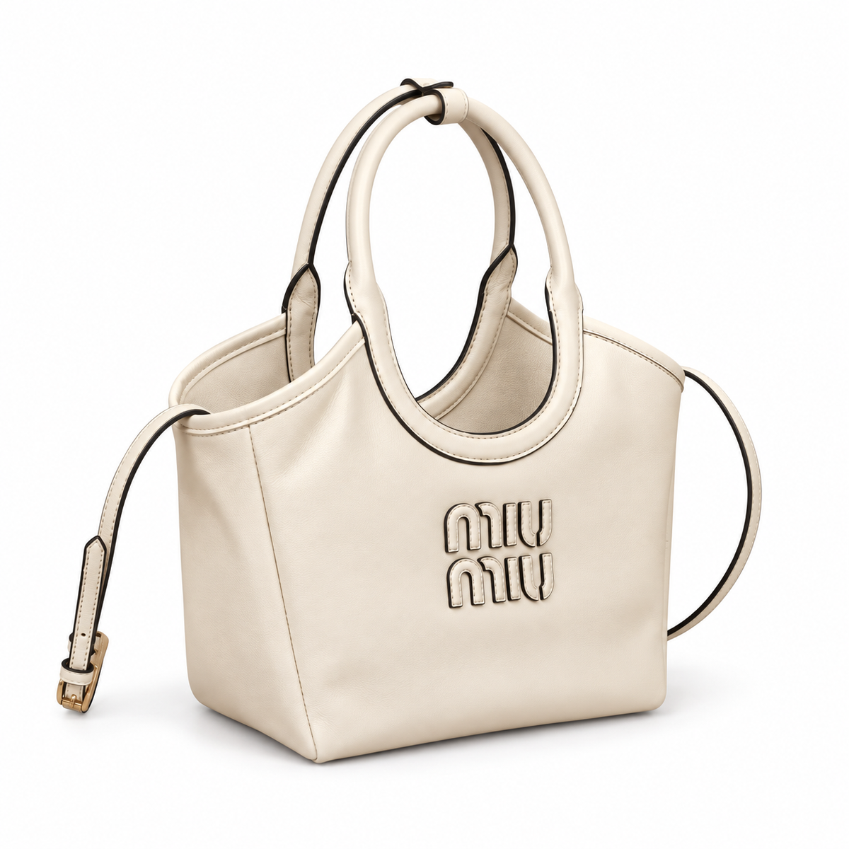 Miu Miu Leather Top Handle Bag 22 cm