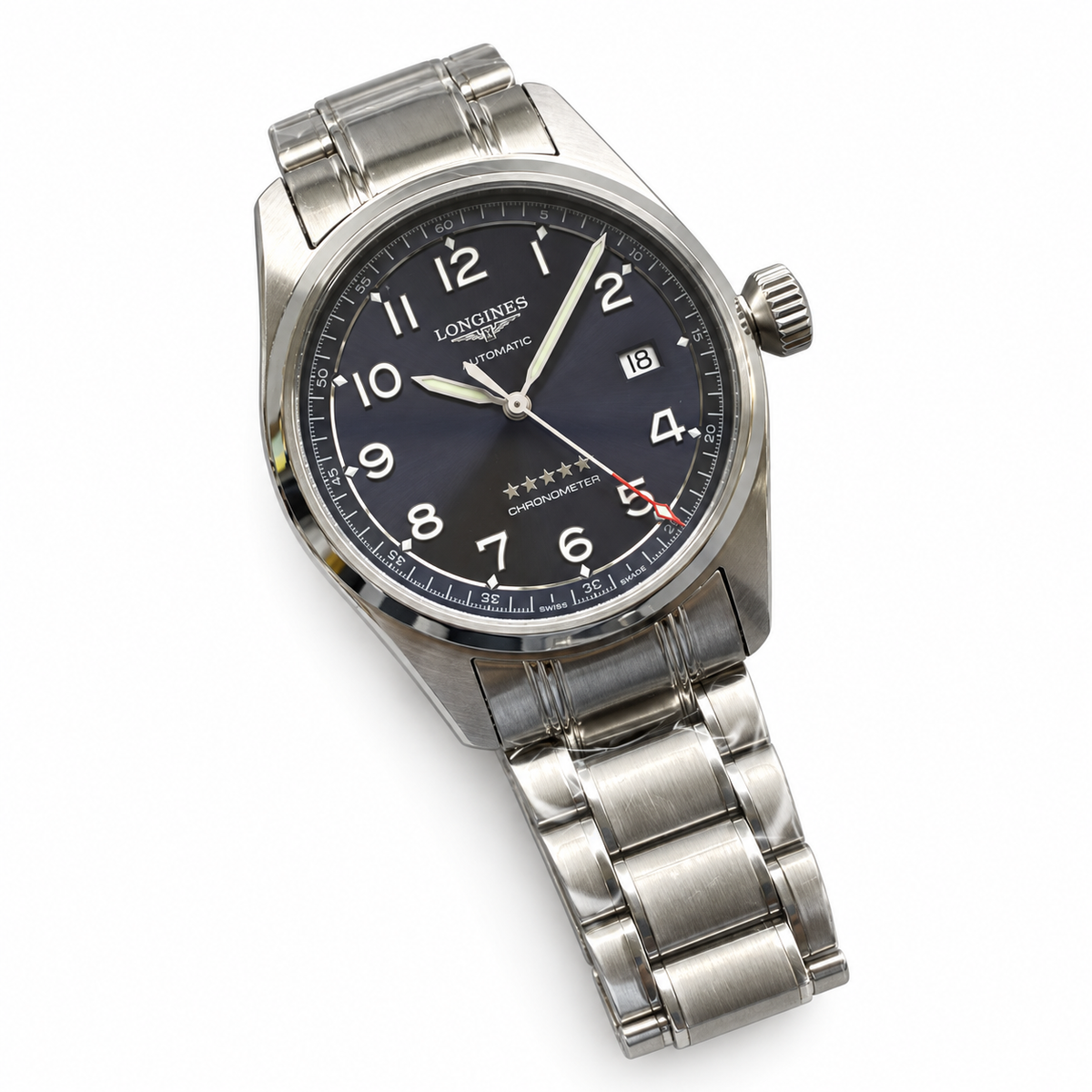 Longines Spirit Blue Dial Steel Bracelet Automatic Chronometer Watch