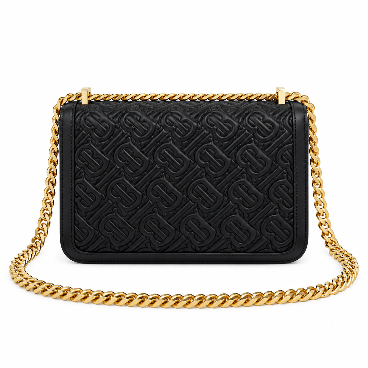 Burberry Black Monogram Chain Shoulder Bag