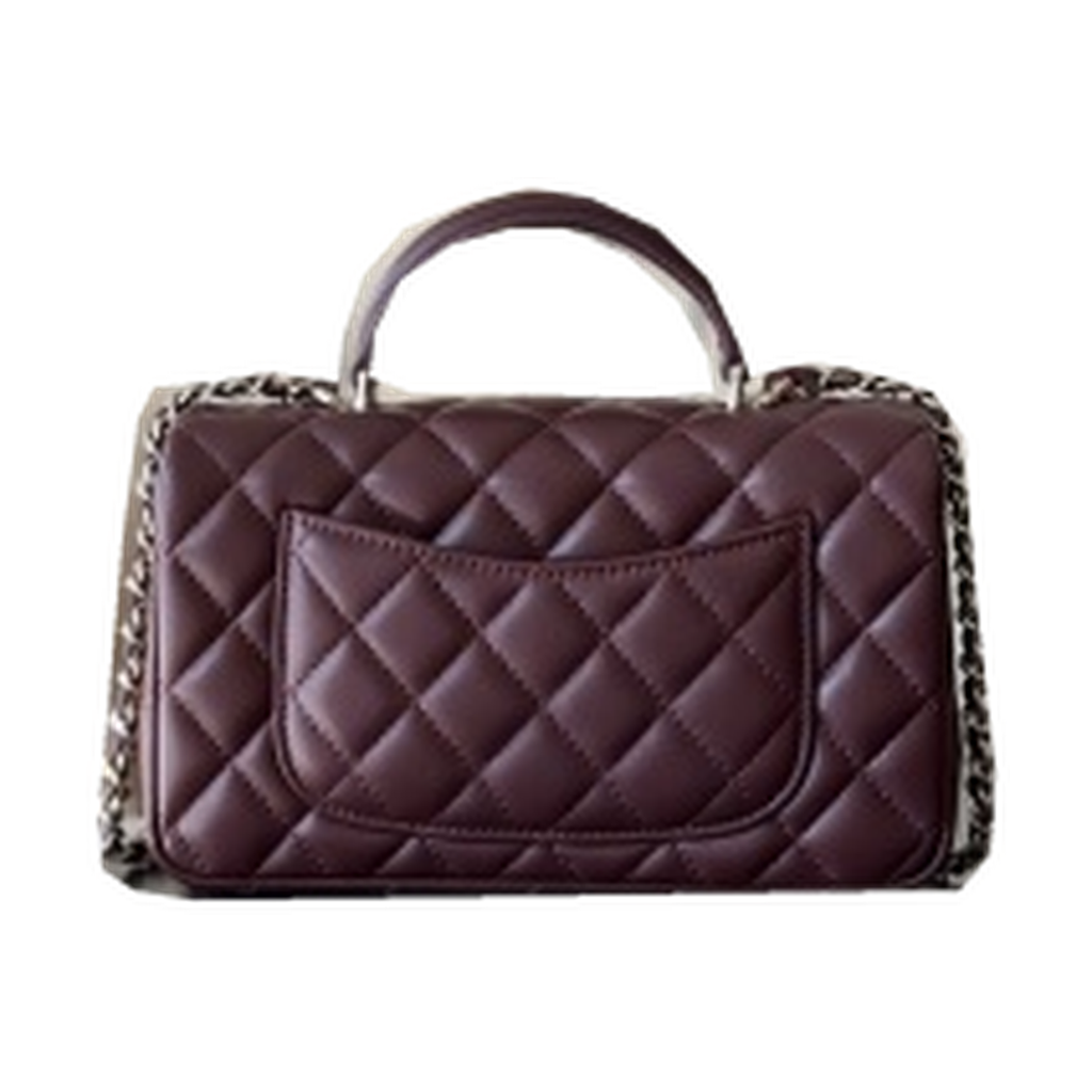 Chanel Burgundy Quilted Lambskin Small Classic Flap Bag