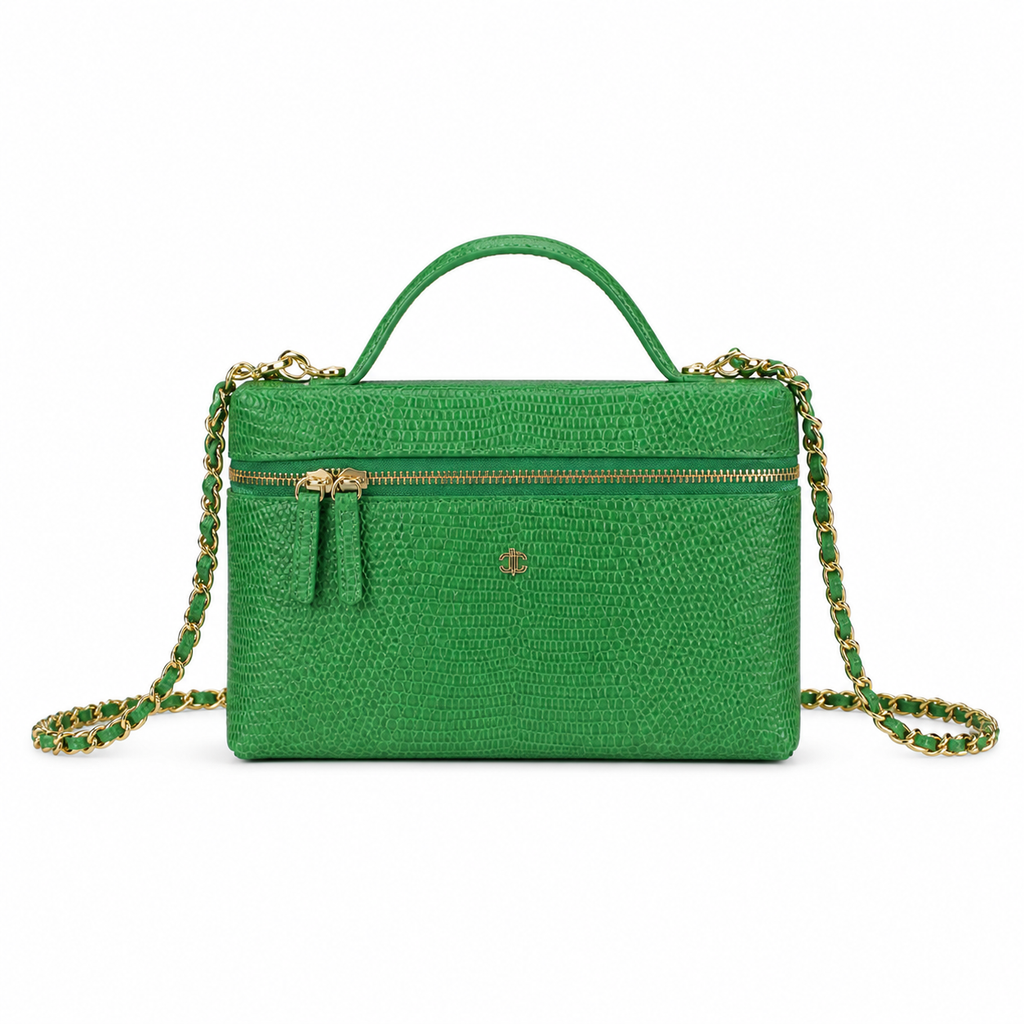 Chanel Green Embossed Crossbody Bag