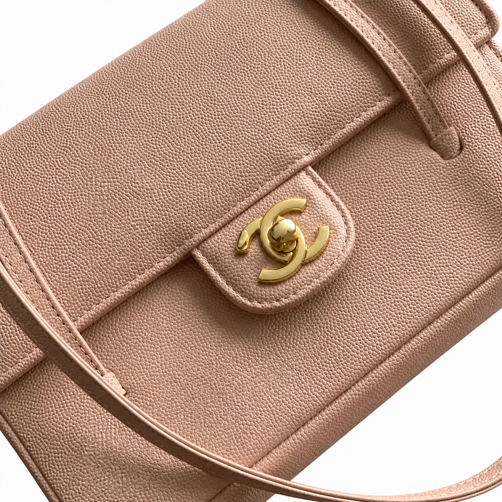 Chanel Pink Textured Flap Shoulder Bag