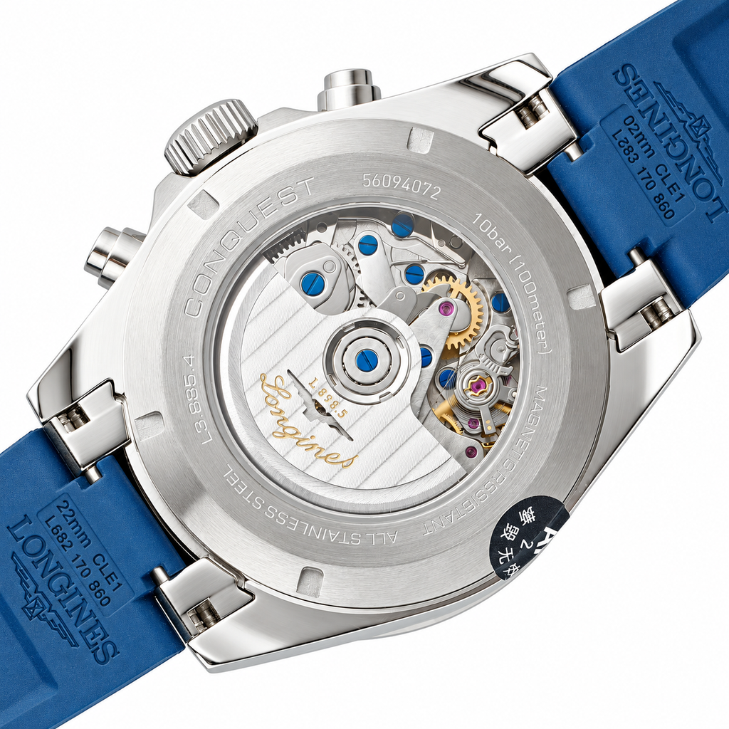 Longines Conquest Automatic Chronograph Blue Dial Blue Bezel