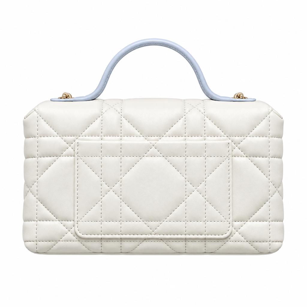 Dior Quilted Cannage Convertible Crossbody Bag with Top Handle