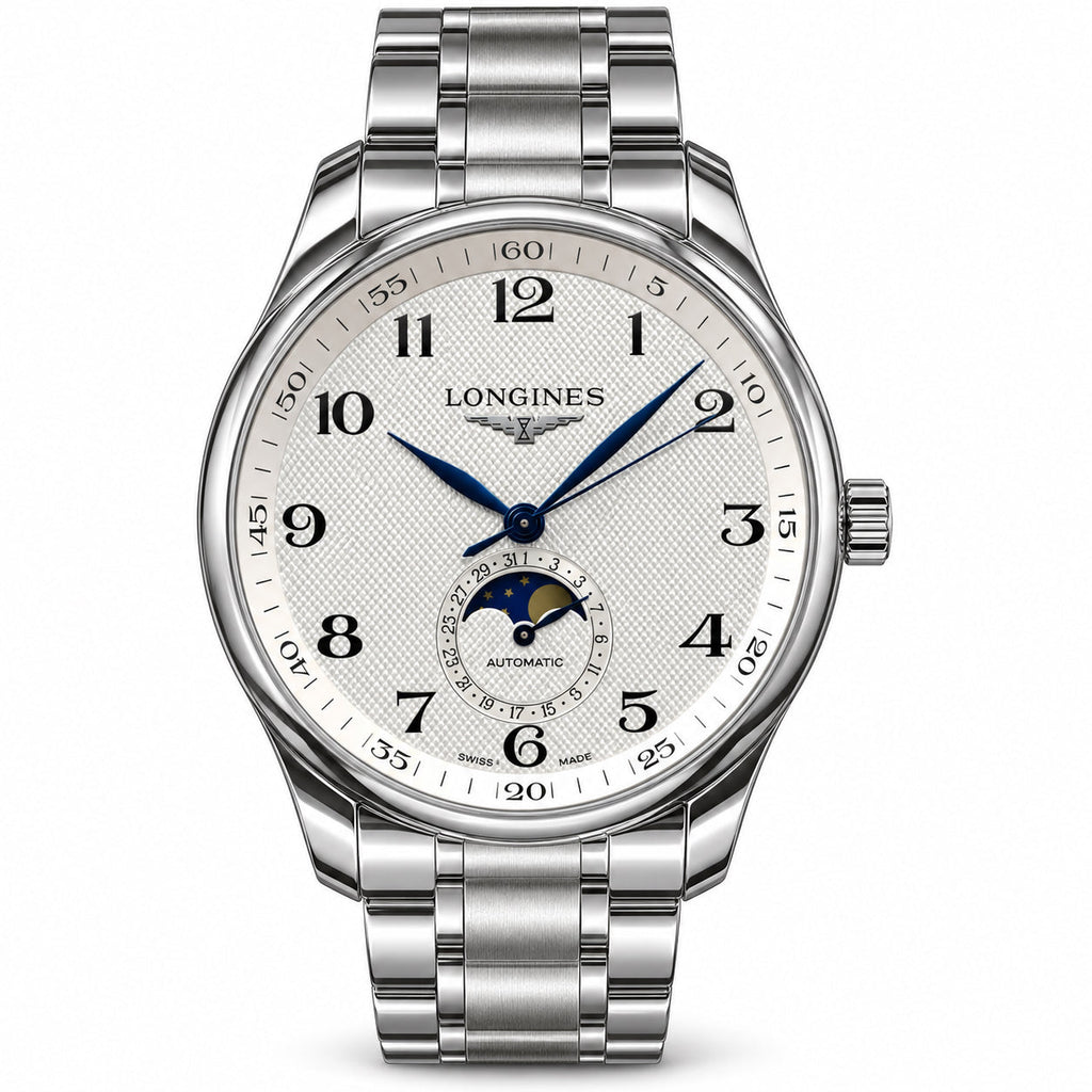Longines Master Collection Moonphase Automatic white dial stainless steel bracelet