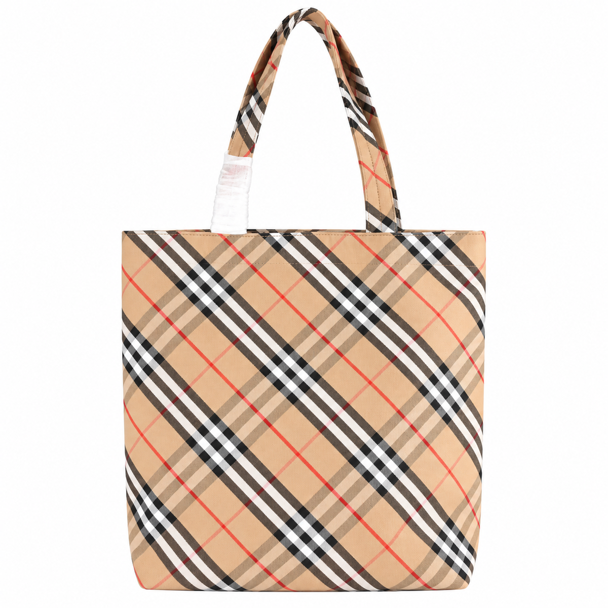 Burberry Beige Check Shoulder Tote