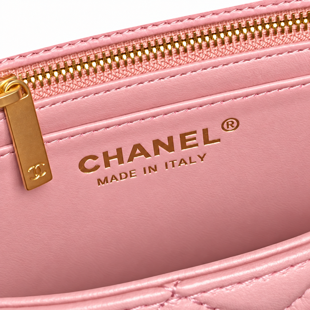 Chanel Quilted Lambskin Top Handle Flap Bag
