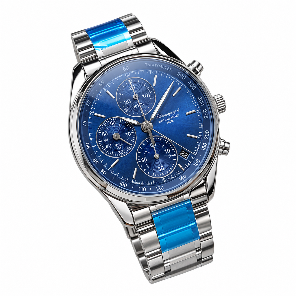 Longines Master Collection Moonphase Chronograph Blue Dial