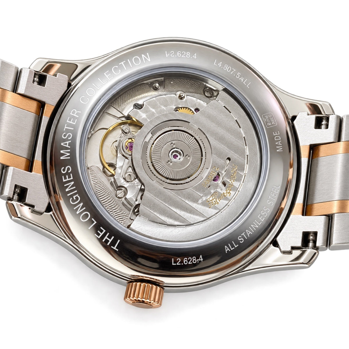 Longines Master Collection – Diamond Dial Rose Gold Two-Tone Bracelet