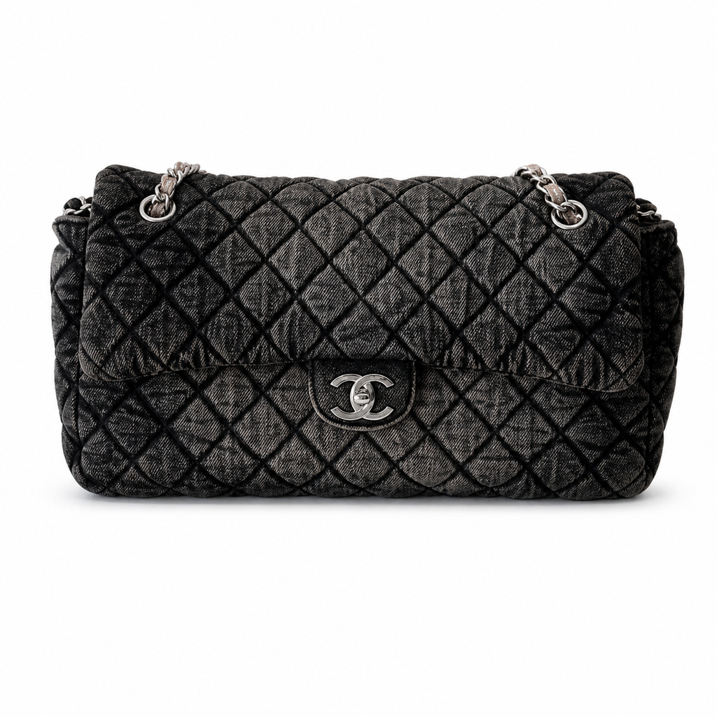 Chanel Charcoal Quilted Flap Bag