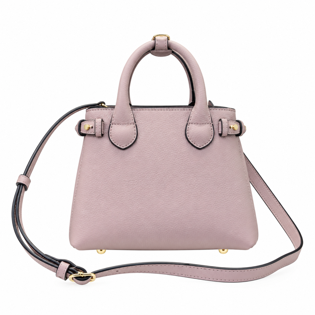Burberry Pink Leather Top Handle Bag