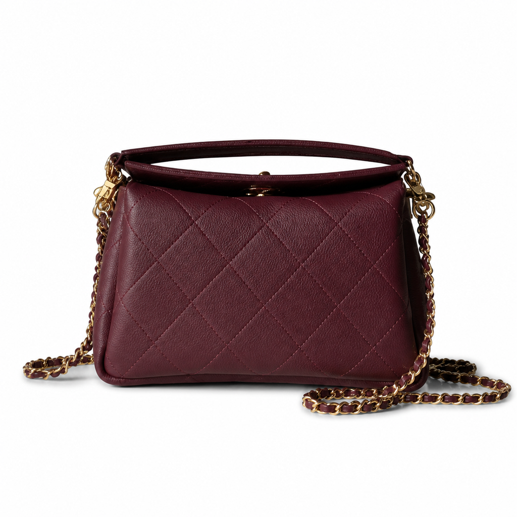 Chanel Quilted Structured Shoulder Bag