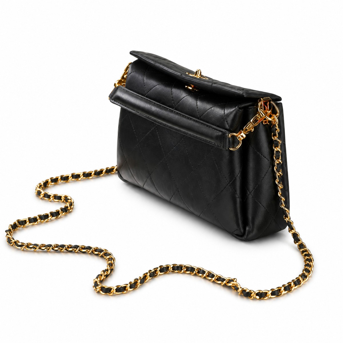 Chanel Quilted Metal-Accent Shoulder Bag