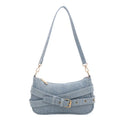Denim Belt Strap Hobo Bag
