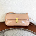 Nude Patent Leather Flap Bag